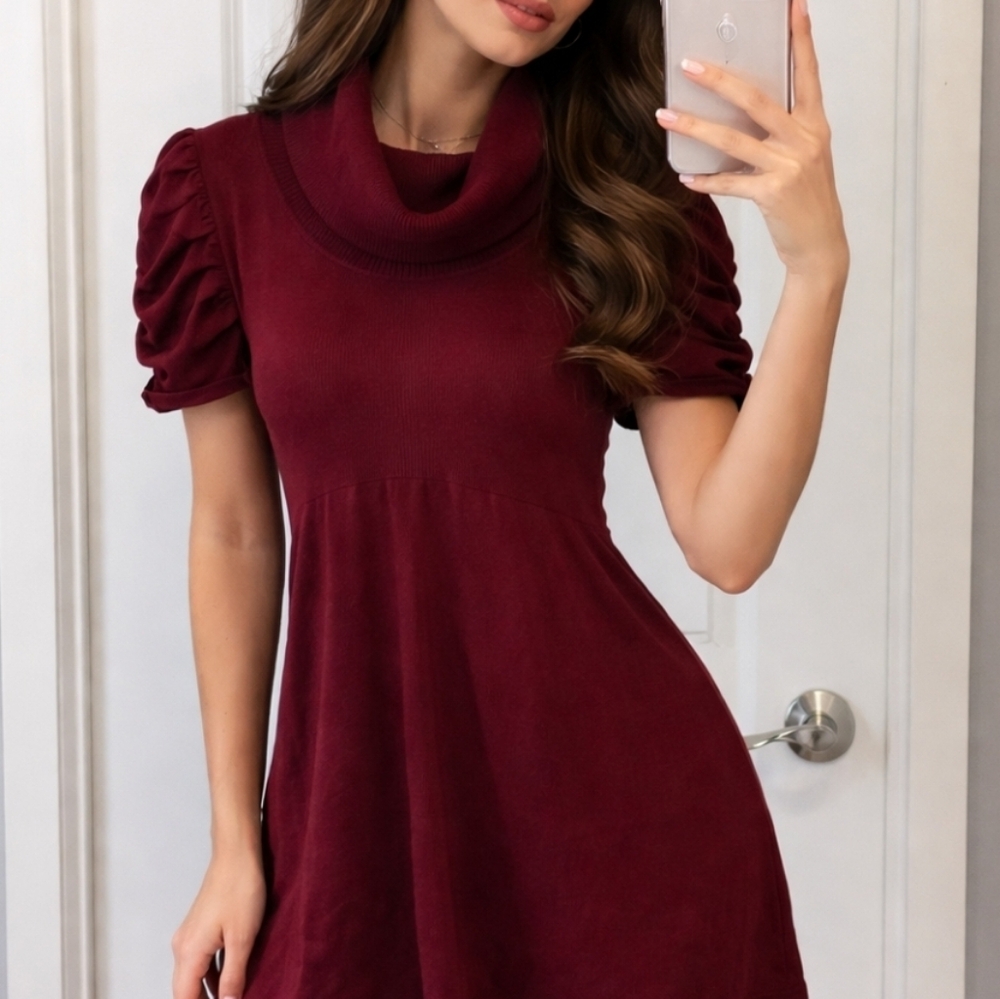 Suzie In The‎ City Maroon Knit Dress